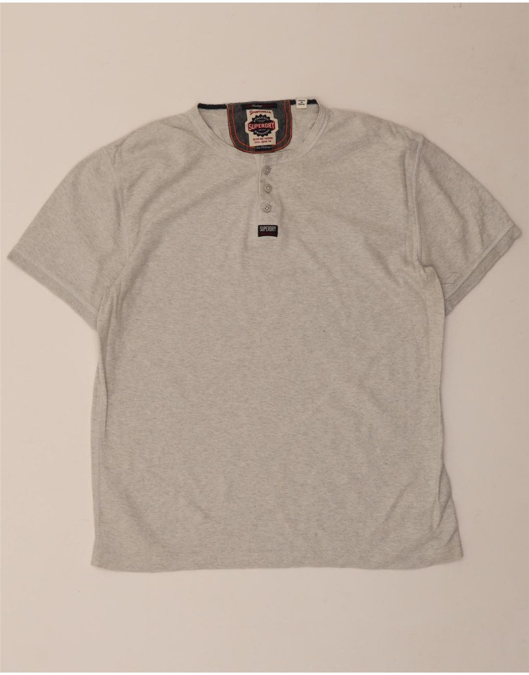 Superdry Herren T-Shirt Top 2XL Grau Baumwolle