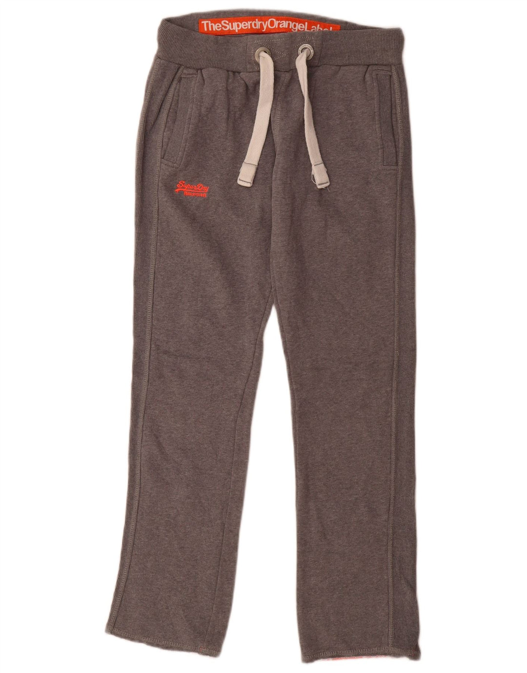 Superdry Trainingshose für Damen, UK 10, Größe S, Grau, Baumwolle