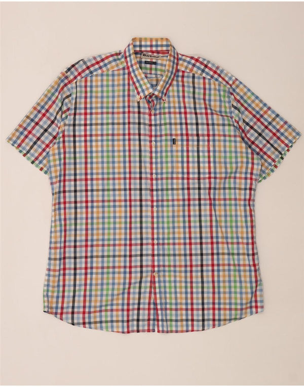 Barbour Herren Kurzarm-Hemd mit maßgeschneiderter Passform, 3XL, mehrfarbig, Gingham