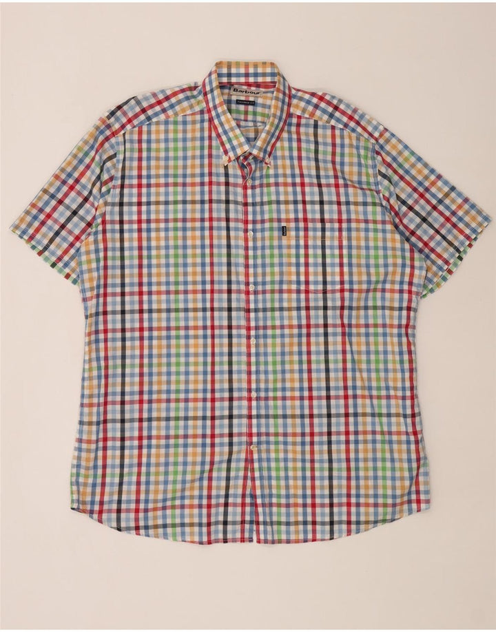 Barbour Herren Kurzarm-Hemd mit maßgeschneiderter Passform, 3XL, mehrfarbig, Gingham