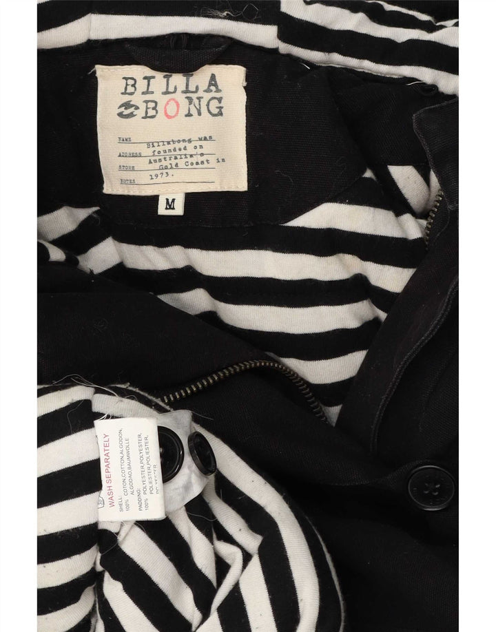 Billabong Damen-Parkajacke mit Kapuze, UK 14, mittlere schwarze Baumwolle