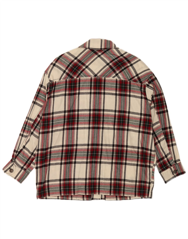 Übergroße Utility-Jacke von Zara für Damen, UK 10, klein, mehrfarbig, kariert