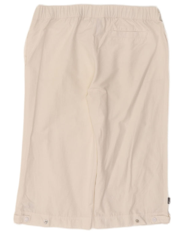 Adidas Damen Bermuda Sport Shorts UK 14 Large Off White Baumwolle