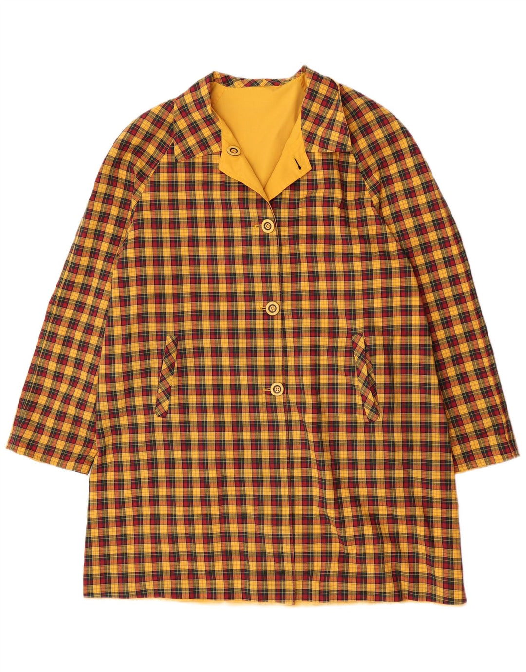 NINO Damen Wendemantel IT 46 Large Gelb Polyester