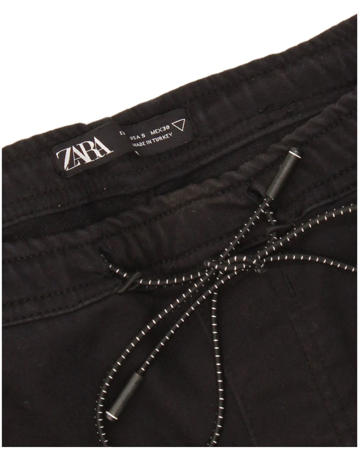 Zara Damen Cargo-Trainingshose, Gr. 8, Schwarz