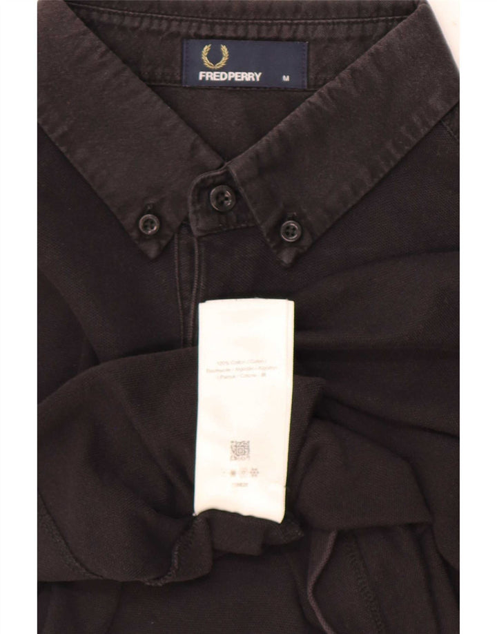 Fred Perry Herren-Poloshirt, mittelschwarz, Baumwolle