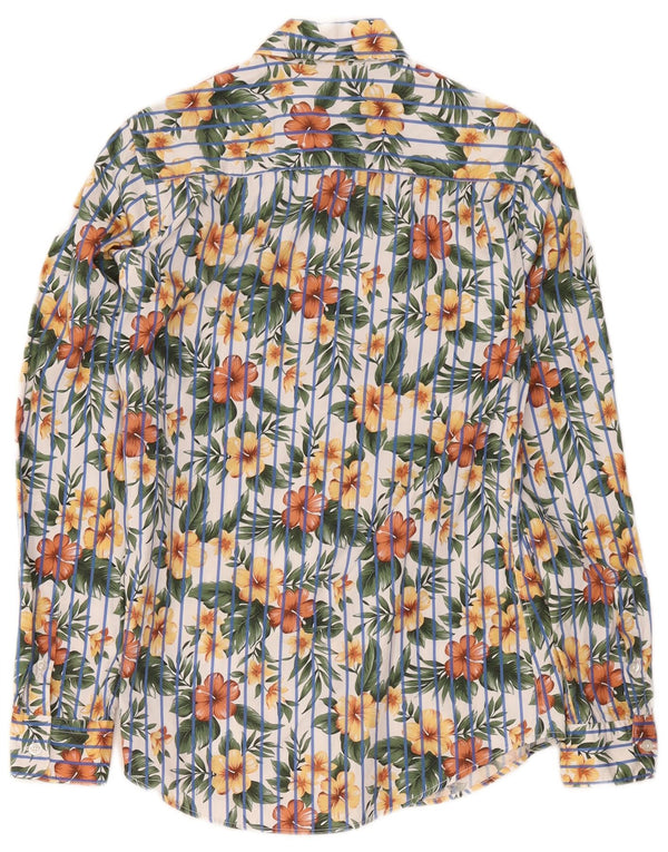 Roy Rogers Herren Hawaiianisches Slim-Hemd, klein, mehrfarbig, Blumenmuster, Baumwolle
