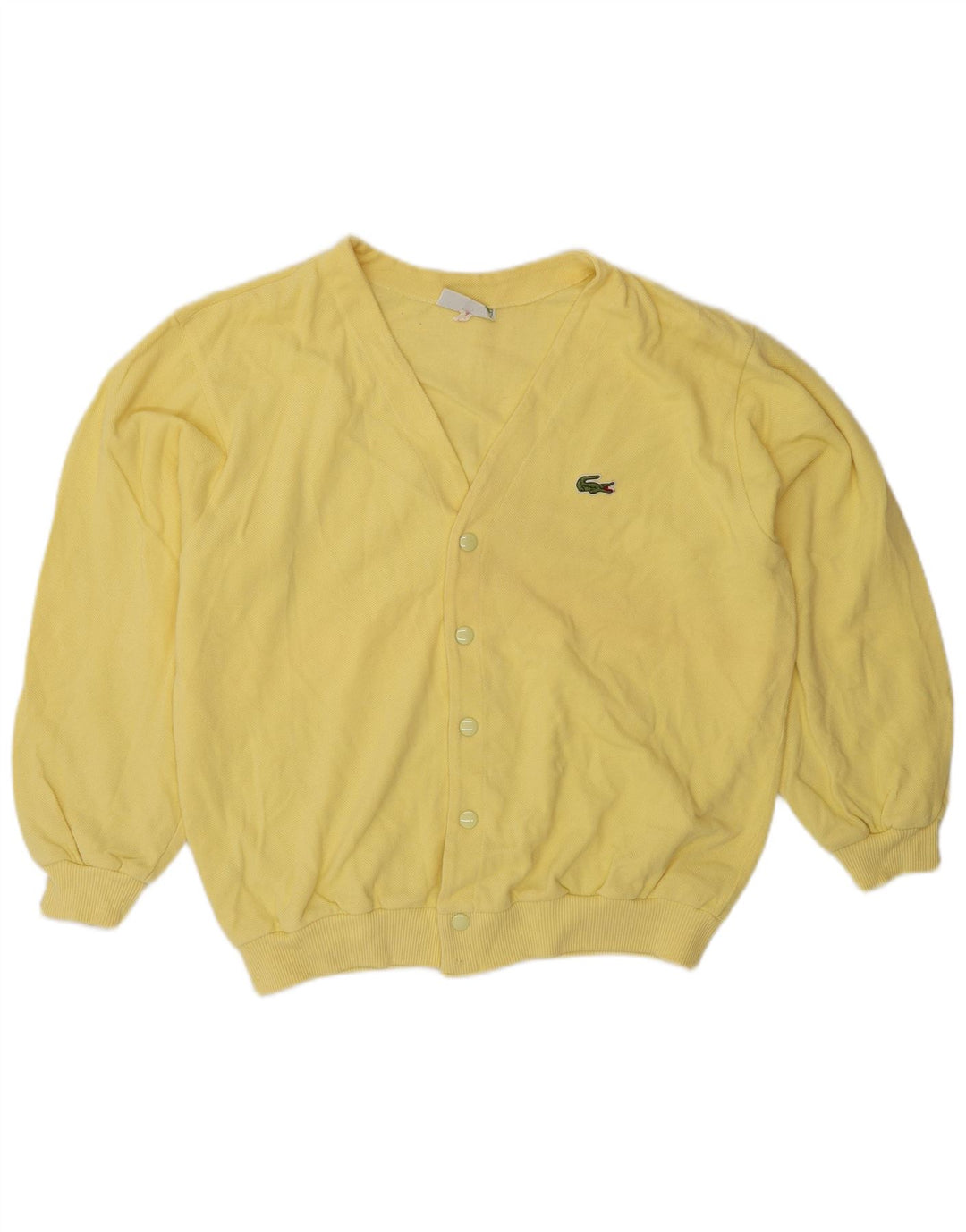 Lacoste Herren-Trainingsanzug, Top-Jacke, Größe 3, klein, gelbe Baumwolle