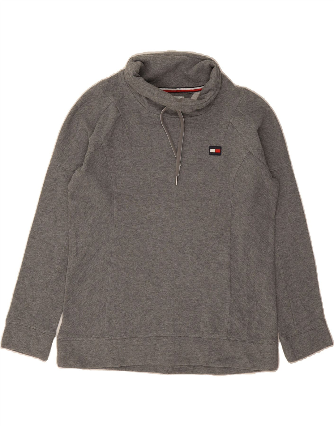 TOMMY HILFIGER Womens Sweatshirt Jumper UK 14 Medium Grey Cotton Vintage Tommy Hilfiger and Second-Hand Tommy Hilfiger from Messina Hembry 