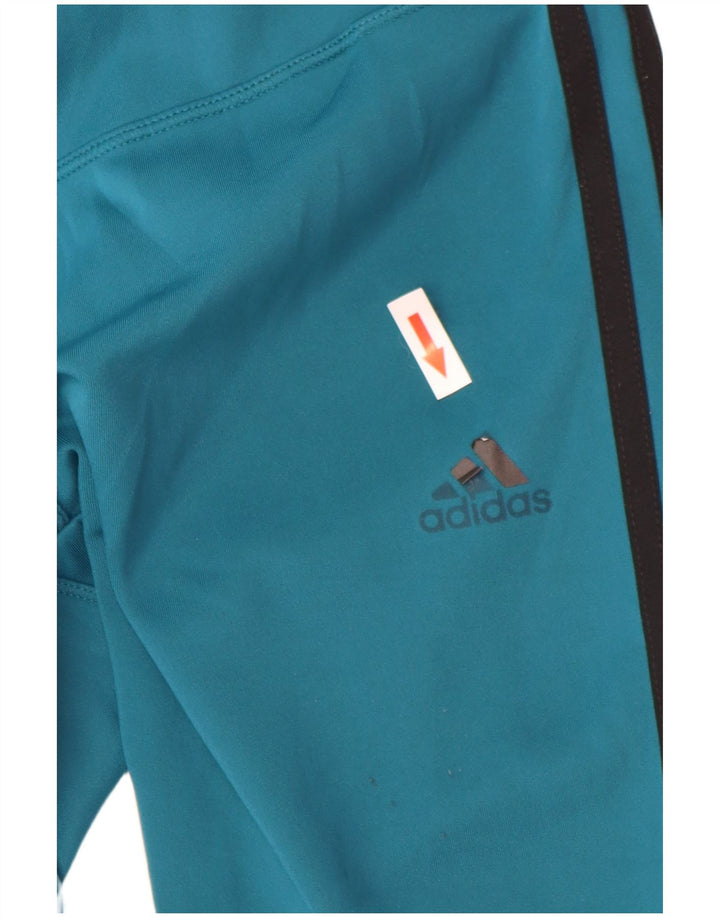 Adidas Damen Climalite Leggings UK 8/10 Small Blau Polyester