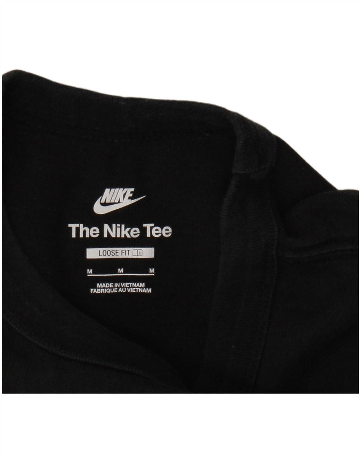 NIKE Herren-T-Shirt mit lockerer Passform, mittelschwarze Baumwolle