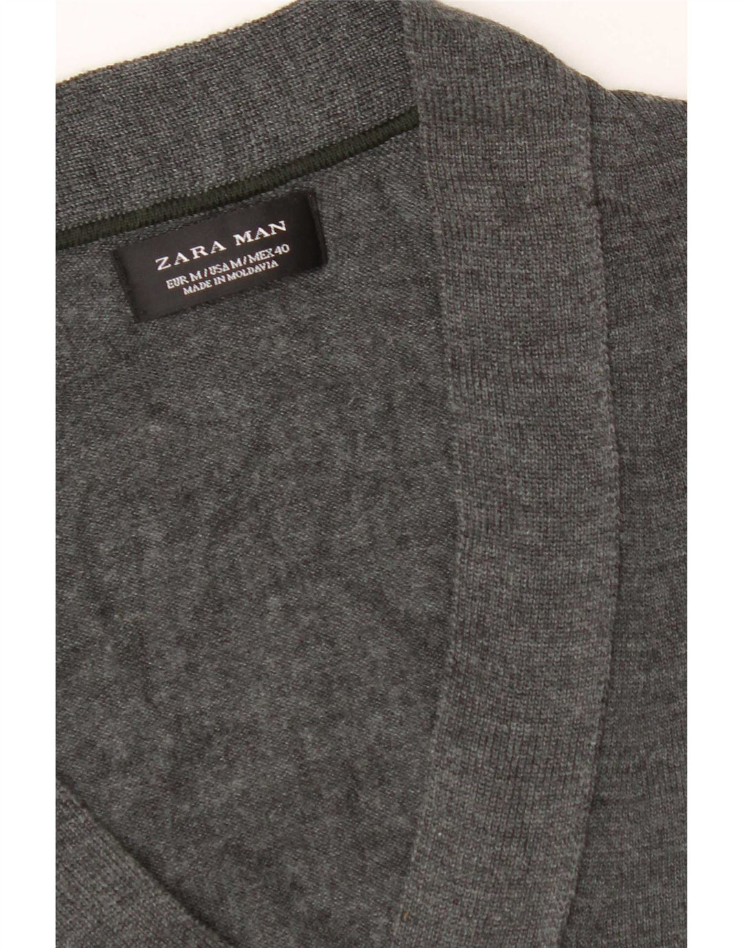 Zara Herren-Cardigan-Pullover Mittelgrau