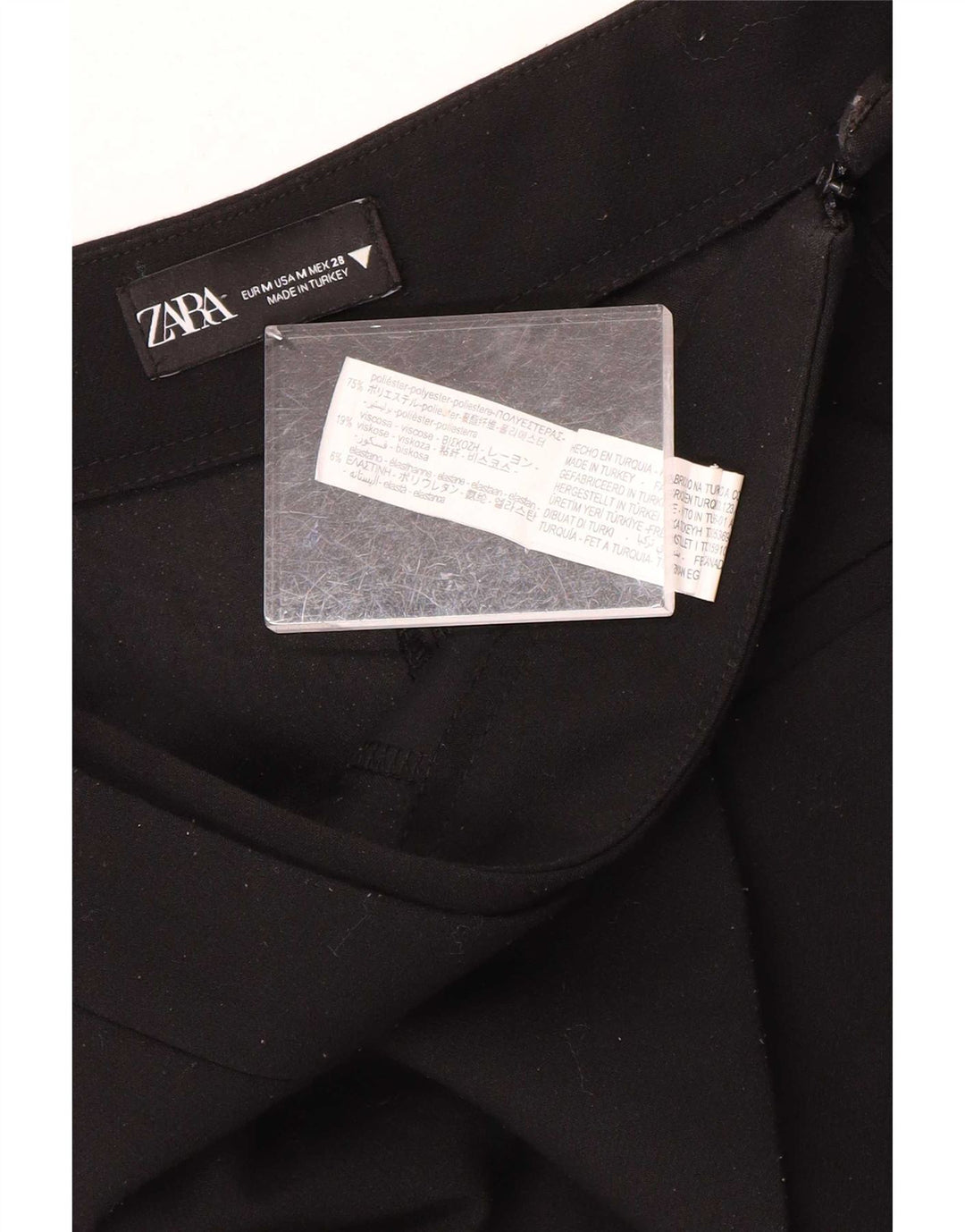 Zara Damen Freizeitshorts Medium W28 Schwarz Polyester