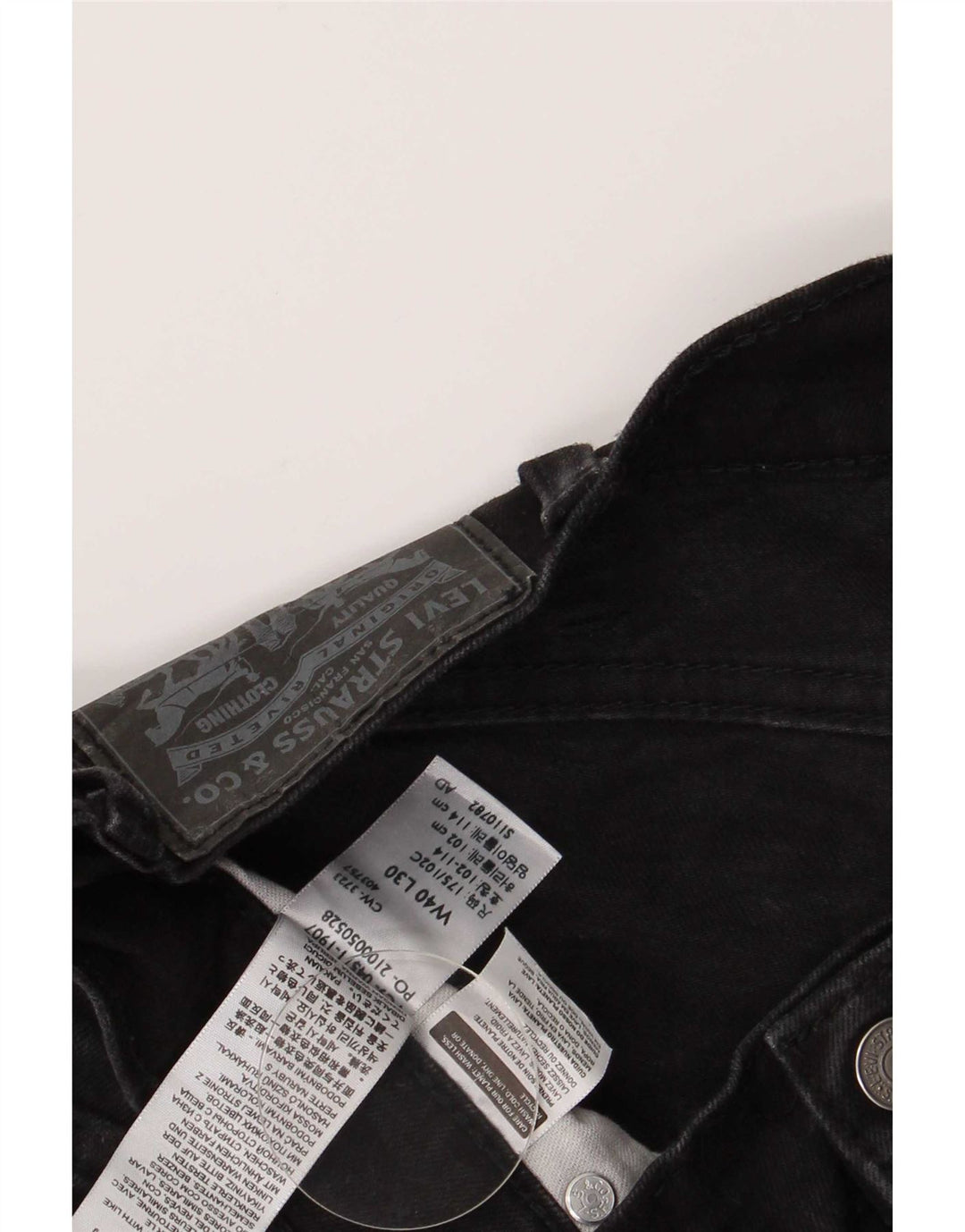 Levi's Herren 511 Slim Jeans W40 L30 schwarze Baumwolle