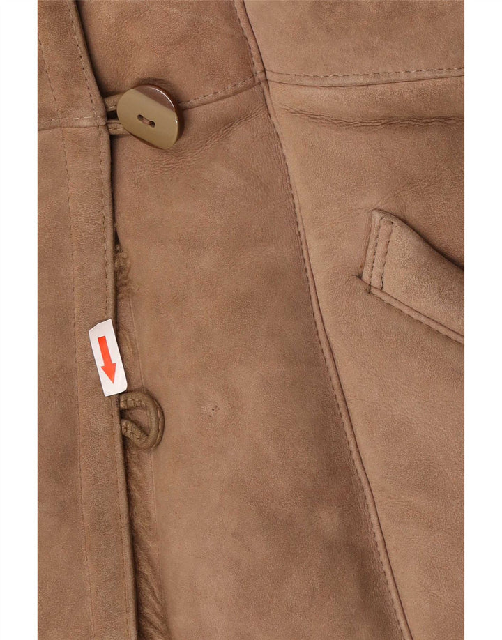 Vintage Damen-Lammfellmantel IT 44 Medium Beige