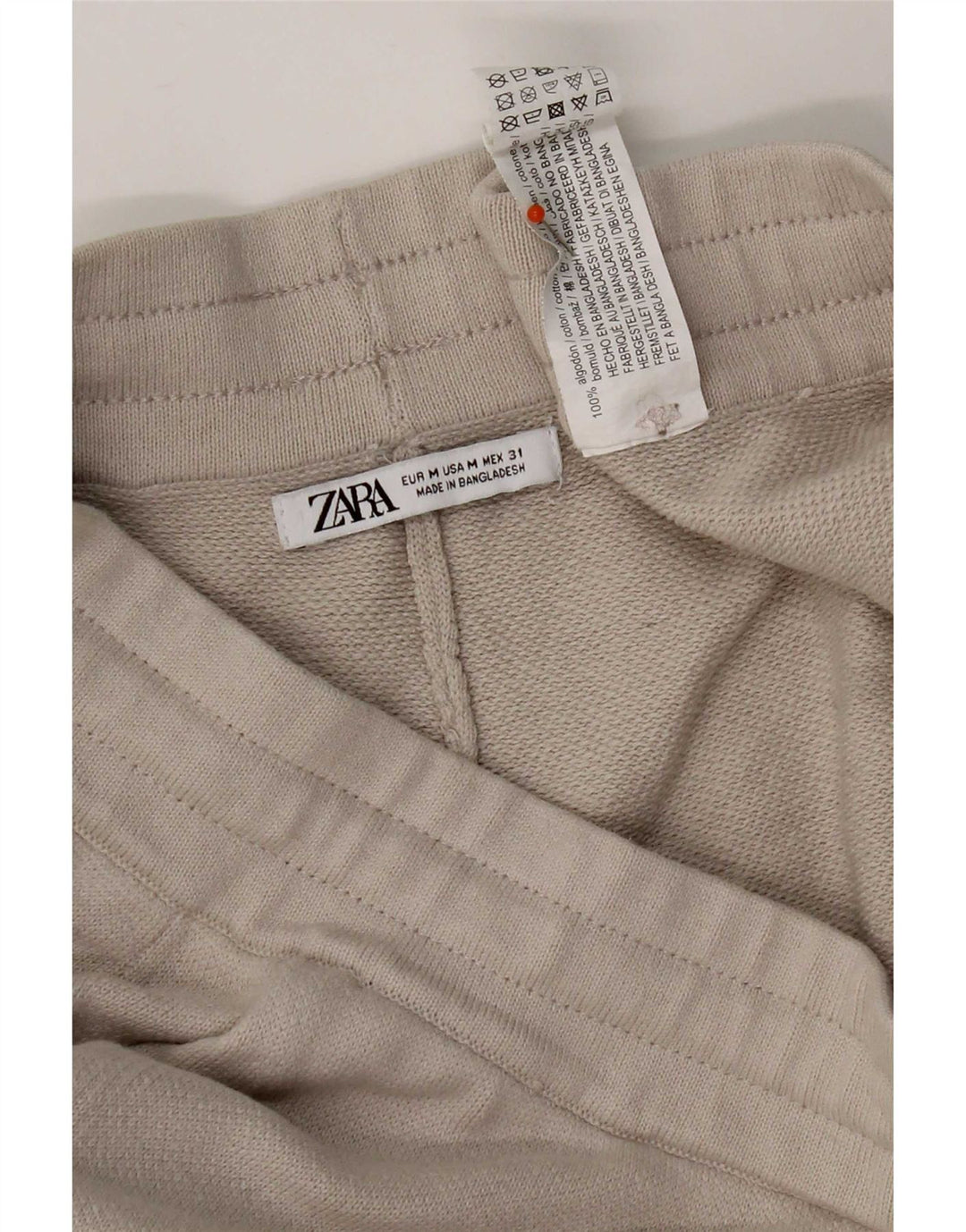 Zara Herren Sportshorts mittelbeige Baumwolle