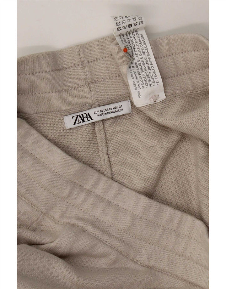 Zara Herren Sportshorts mittelbeige Baumwolle