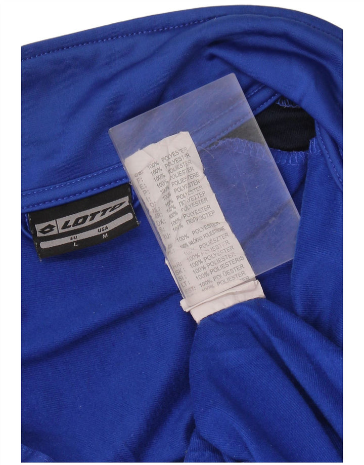 LOTTO Herren-Trainingsanzug-Oberteil, Jacke, groß, blaues Farbblock-Polyester