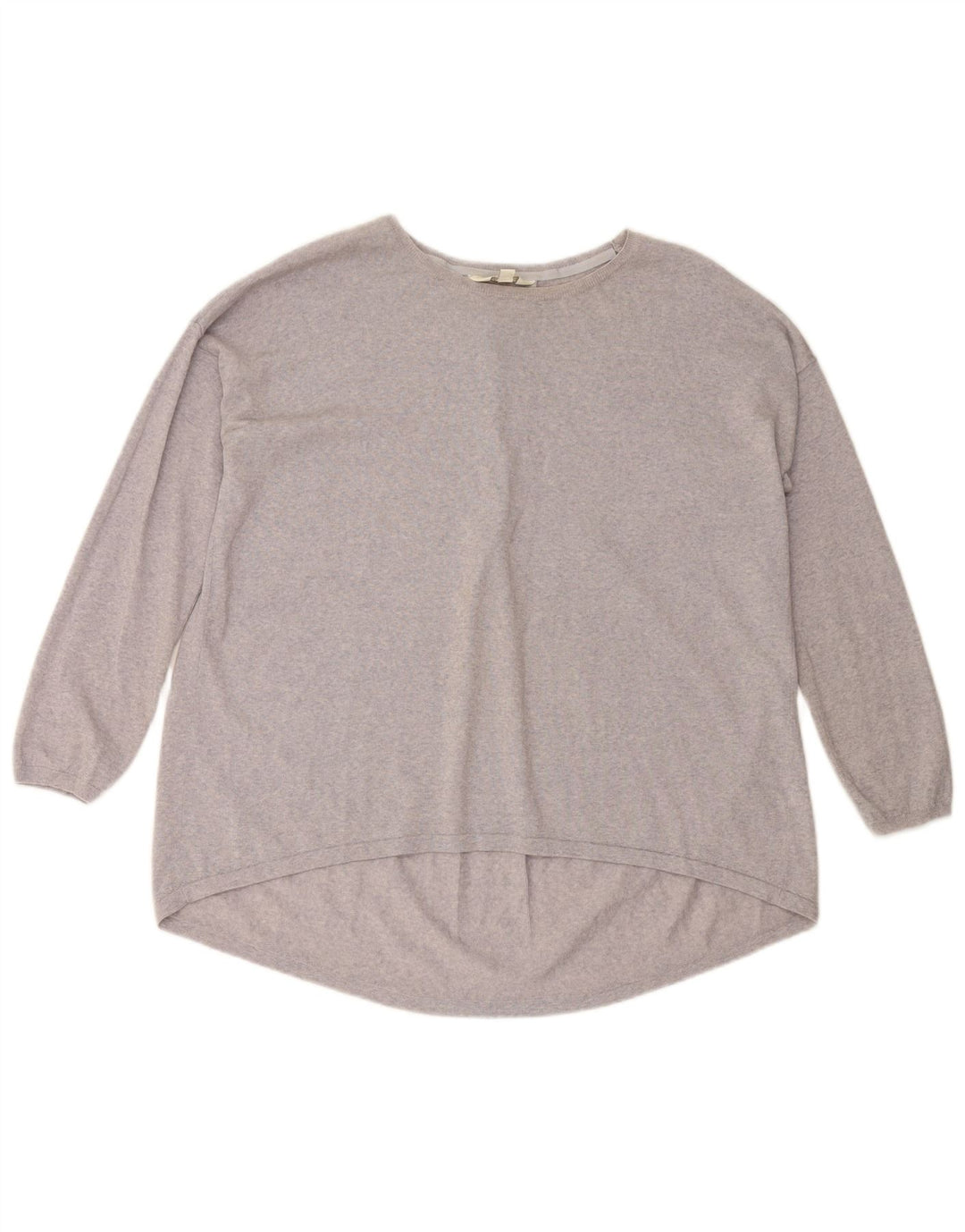 MONSOON Damen-Pullover, lockere Passform, U-Boot-Ausschnitt, UK 14, mittelviolette Wolle