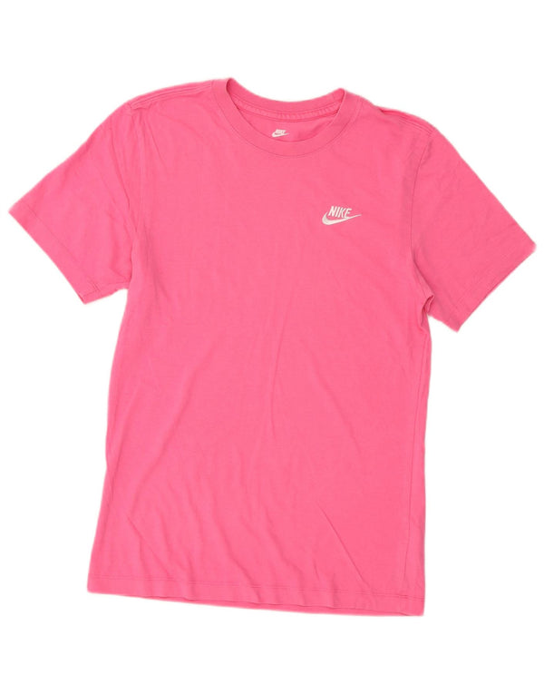 Nike Damen T-Shirt Top UK 6 XS Rosa Baumwolle