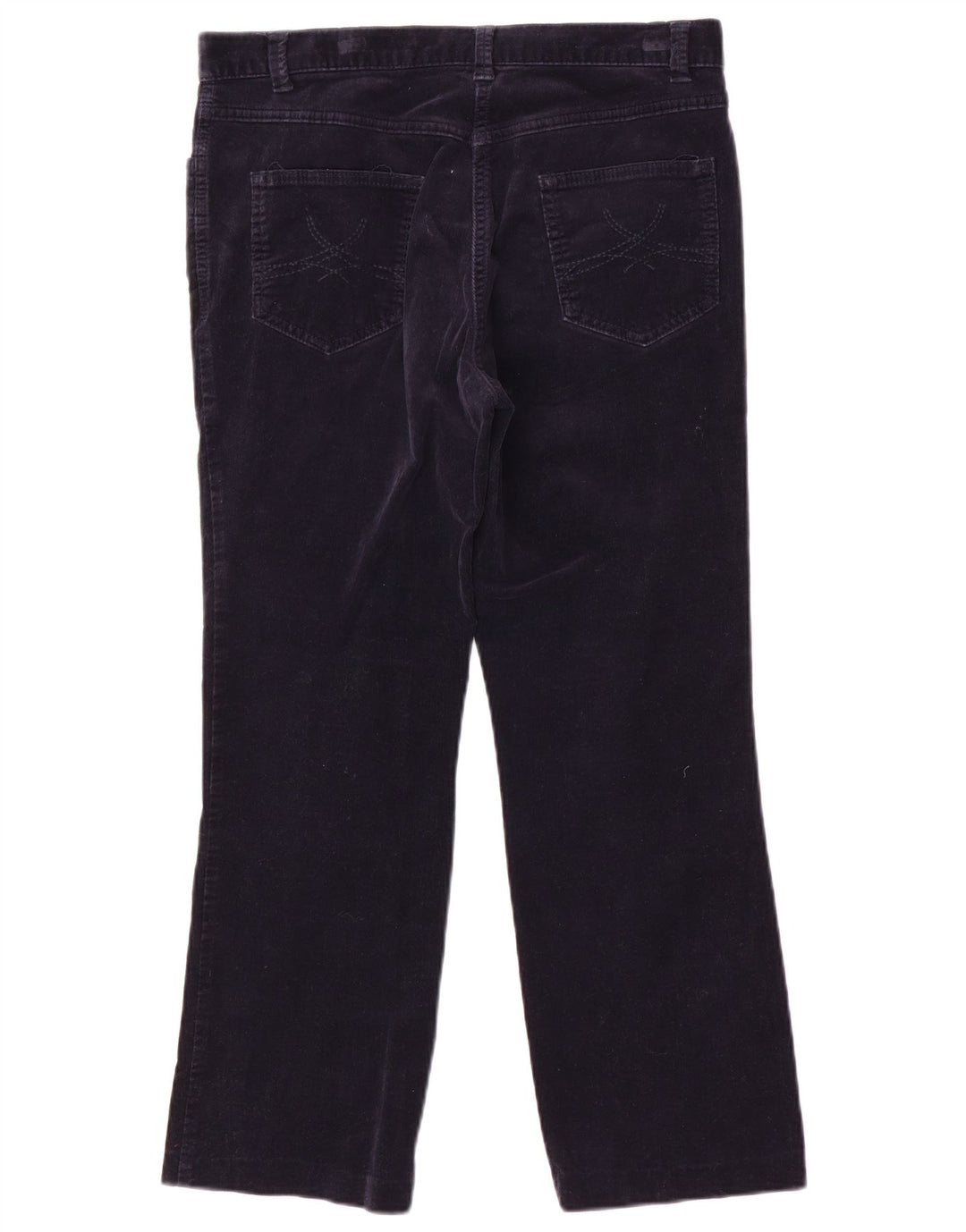 Marks & Spencer Damen Bootcut-Hose mit kurzem Schnitt, UK 12, M, W32, L25, Marineblau B