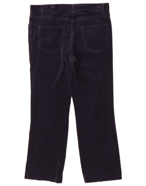 Marks & Spencer Damen Bootcut-Hose mit kurzem Schnitt, UK 12, M, W32, L25, Marineblau B