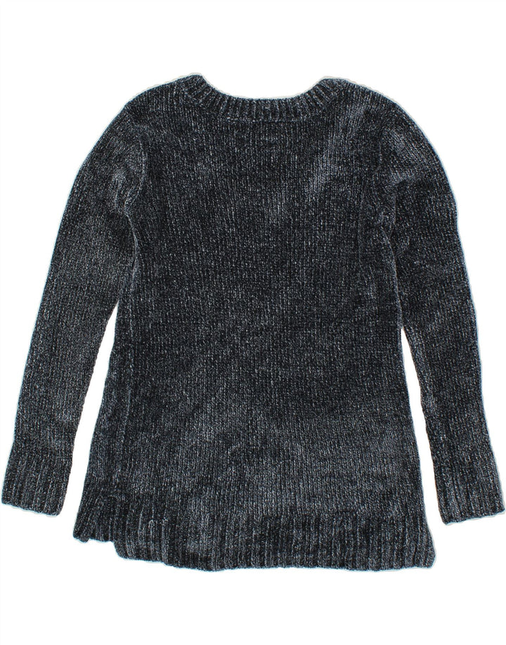 ORVIS Womens V-Neck Jumper Sweater UK 10 Small Navy Blue Polyester Vintage Orvis and Second-Hand Orvis from Messina Hembry 