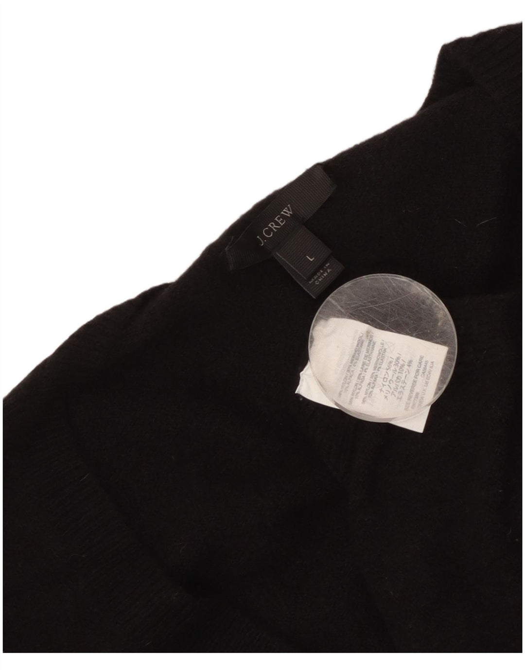 J. Crew Damen-Pullover mit V-Ausschnitt, UK 16, Größe L, schwarzes Nylon