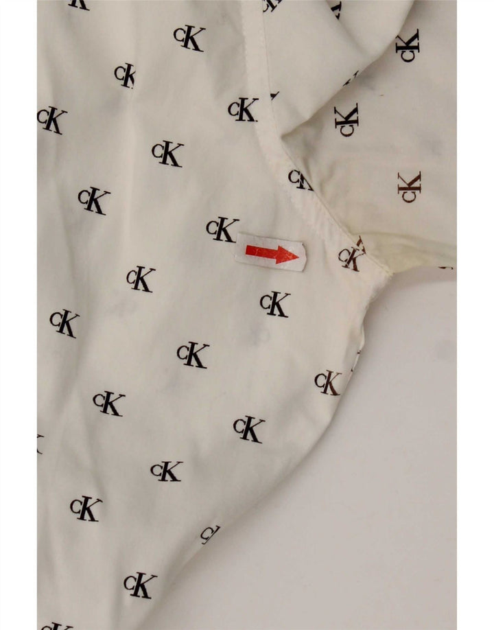 Calvin Klein Jeans Herren Graphic Slim Fit Hemd Mittelweiße Baumwolle
