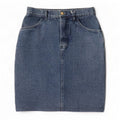 Iber Damen Jeansrock W28 Mittelblau