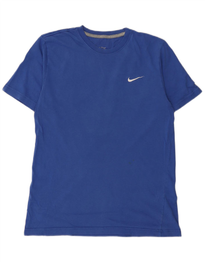 Nike Herren-T-Shirt mit normaler Passform, mittelblaue Baumwolle