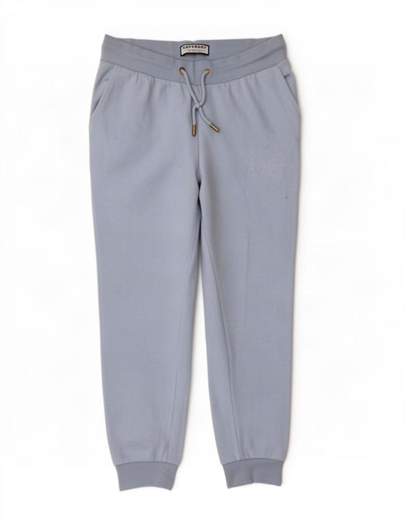 Superdry Damen-Trainingshose, Jogginghose, UK 14, mittelblaue Baumwolle