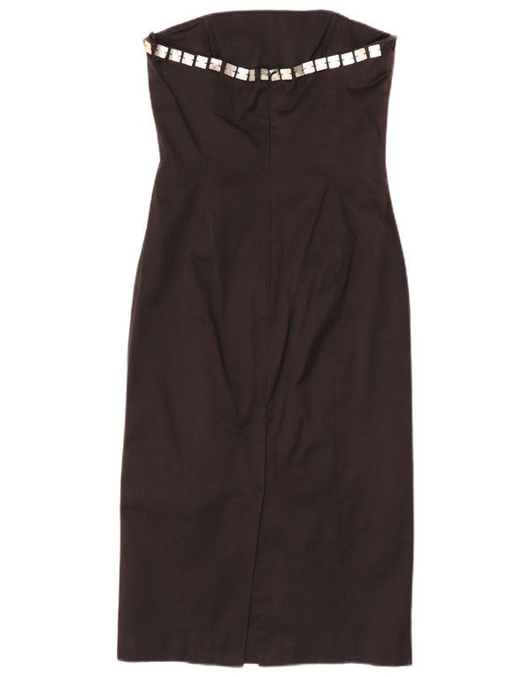 Coast Womens Strapless Dress UK 10 Small Black Cotton