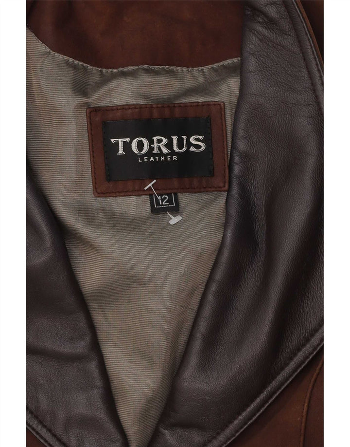Torus Damen Ledermantel UK 12 Mittelbraun
