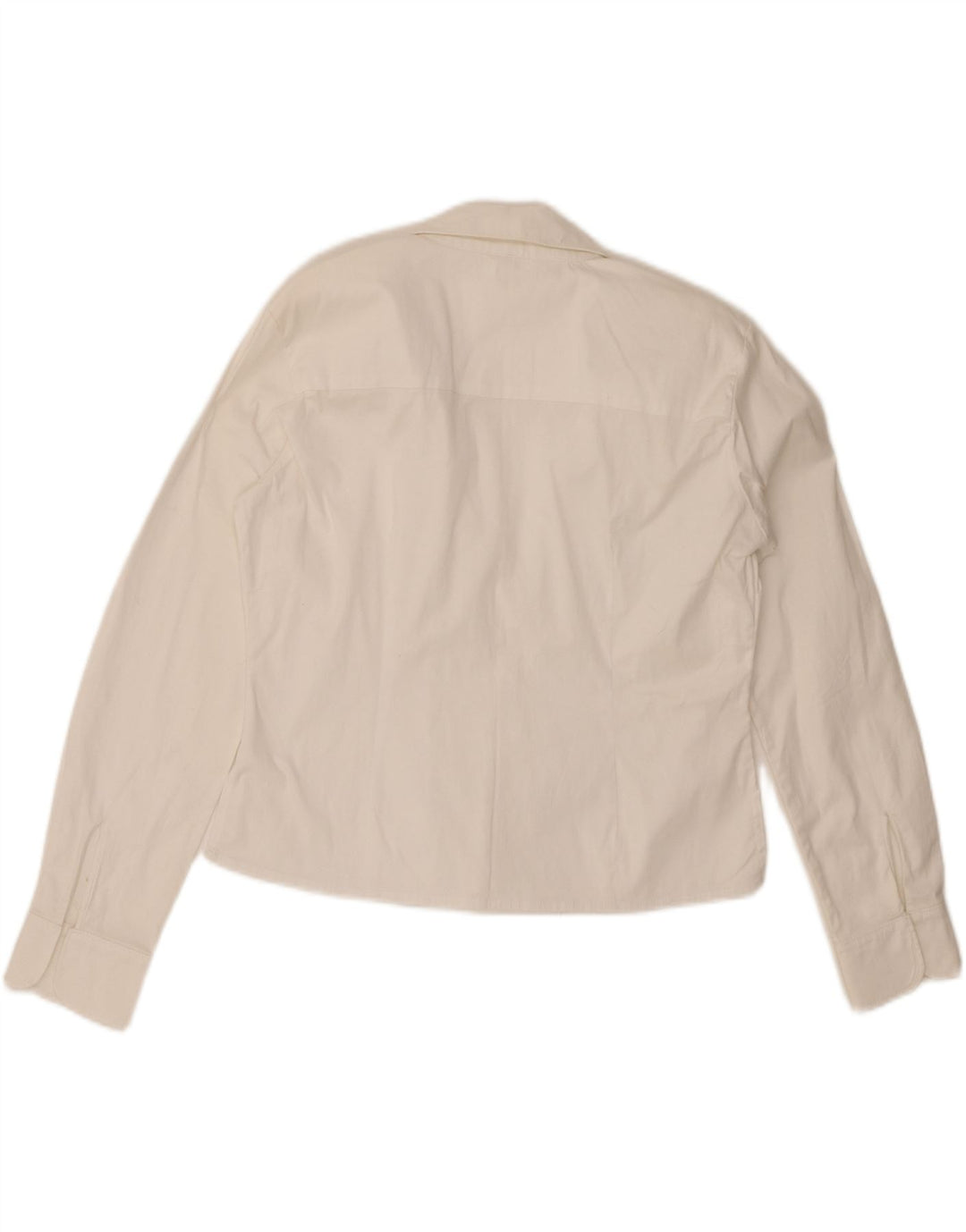 BENETTON Womens Crop Pullover Shirt UK 16 Large White Vintage Benetton and Second-Hand Benetton from Messina Hembry 