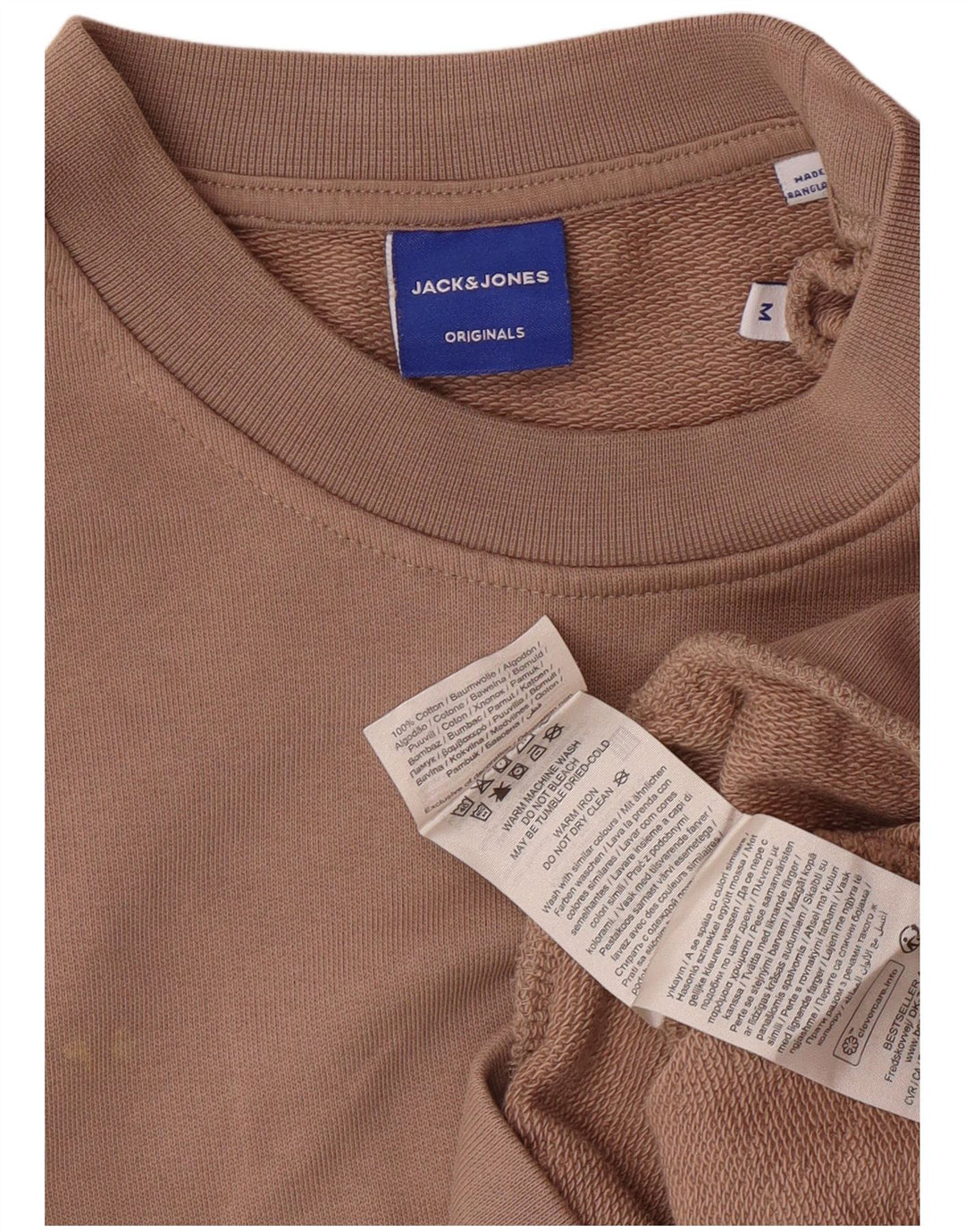 JACK & JONES Herren-Sweatshirt mit Grafik, mittelbeige Baumwolle