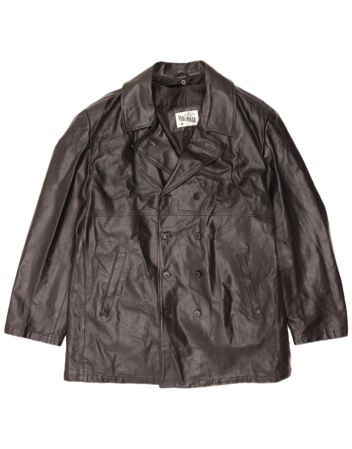 Vintage Herren Lederjacke UK 44 2XL Schwarzes Leder