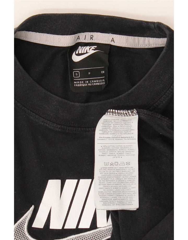 Nike Herren-T-Shirt mit Grafik, Größe S, schwarze Baumwolle