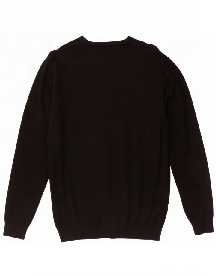 Zara Herren-Pullover mit Rundhalsausschnitt, Größe L, Schwarz