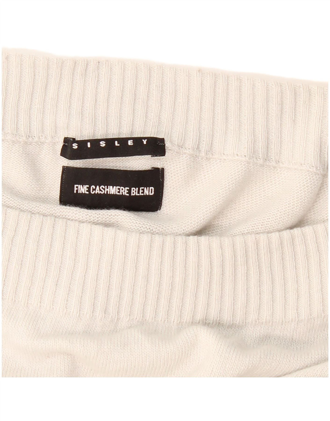 SISLEY Damen-Pullover mit Fledermausärmeln und U-Boot-Ausschnitt, Gr. 10, Größe S, Grau, Polyamid