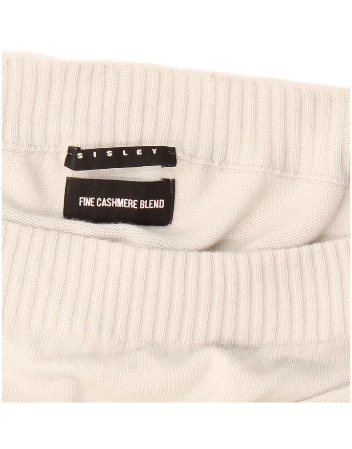 SISLEY Damen-Pullover mit Fledermausärmeln und U-Boot-Ausschnitt, Gr. 10, Größe S, Grau, Polyamid