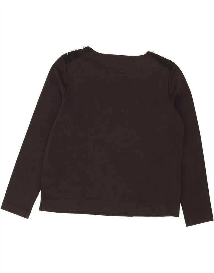 MASSIMO DUTTI Womens Top Long Sleeve UK 16 Large Black Polyamide Vintage Massimo Dutti and Second-Hand Massimo Dutti from Messina Hembry 