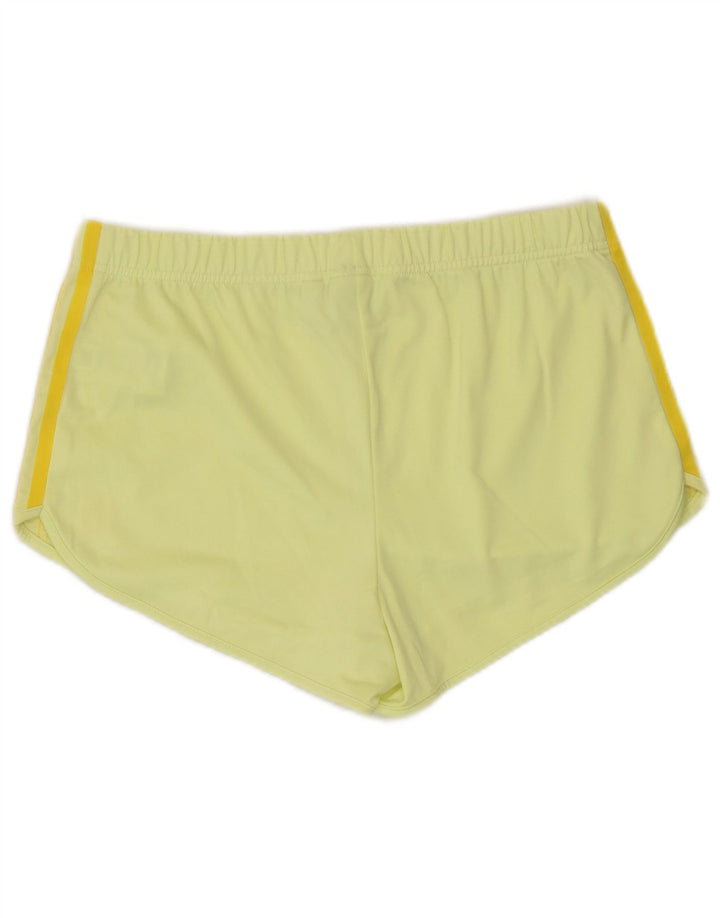 Adidas Damen Sportshorts UK 12 Mittelgelbes Polyester