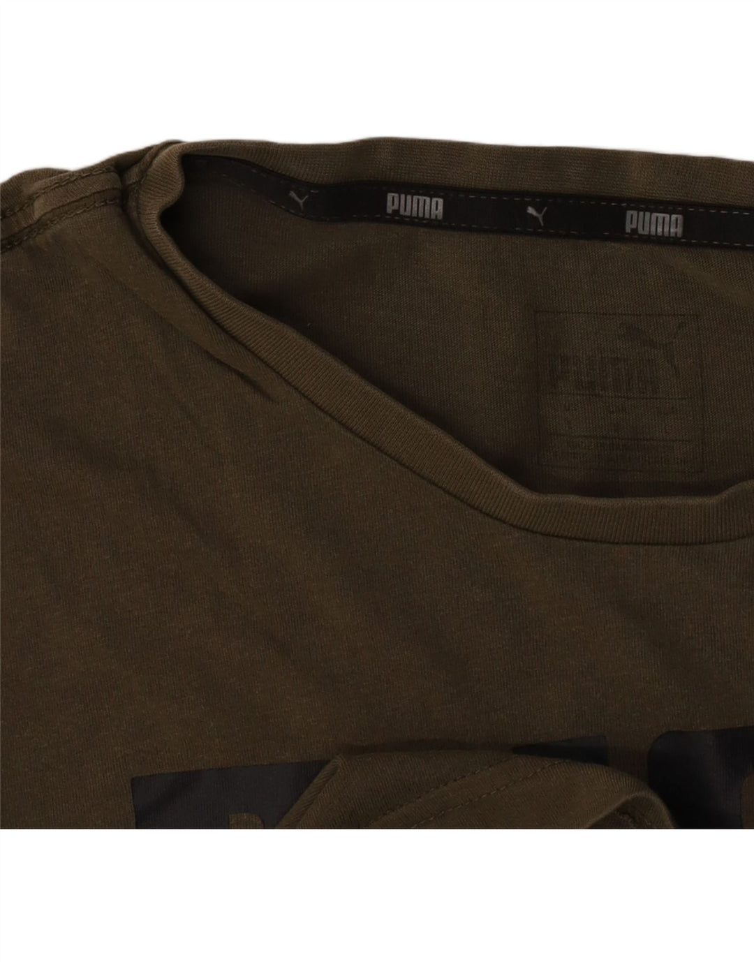 Puma Herren Grafik T-Shirt Top Large Khaki