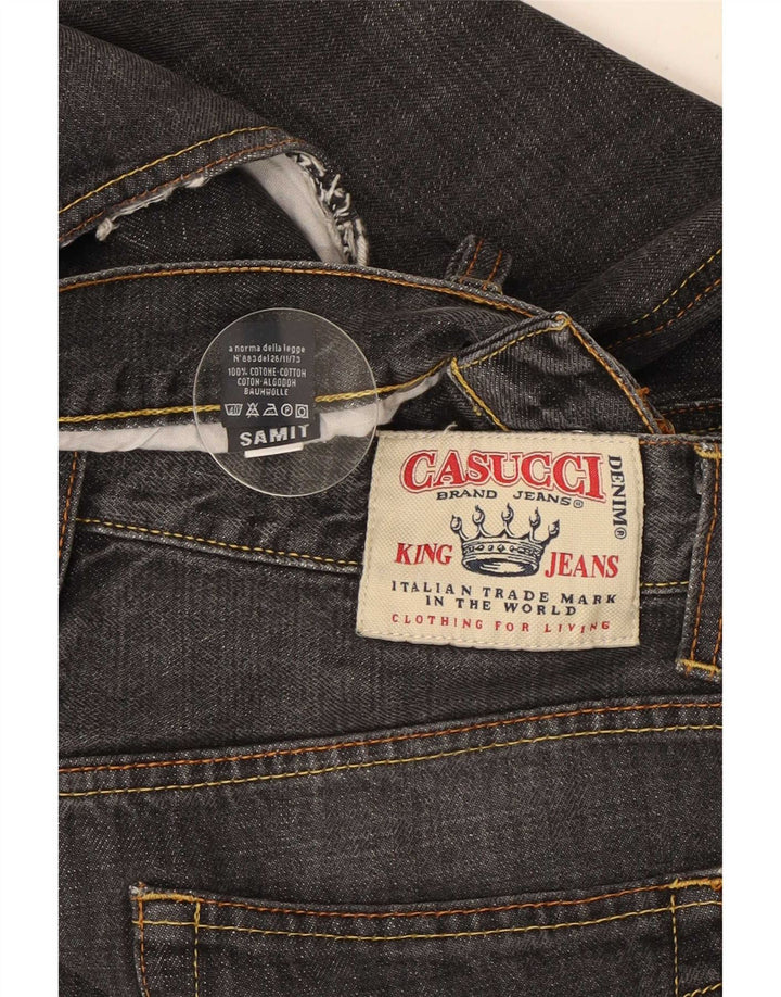 Casucci Herren Straight Jeans IT 46 Small W32 L31 Schwarze Baumwolle