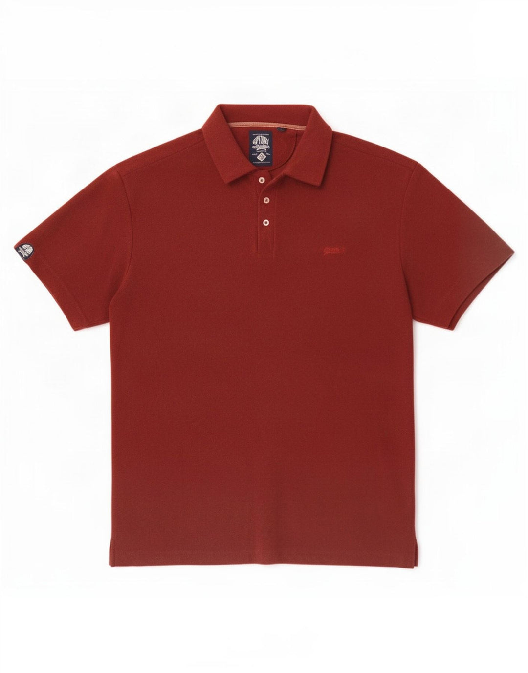 Superdry Herren-Poloshirt XL, kastanienbraune Baumwolle