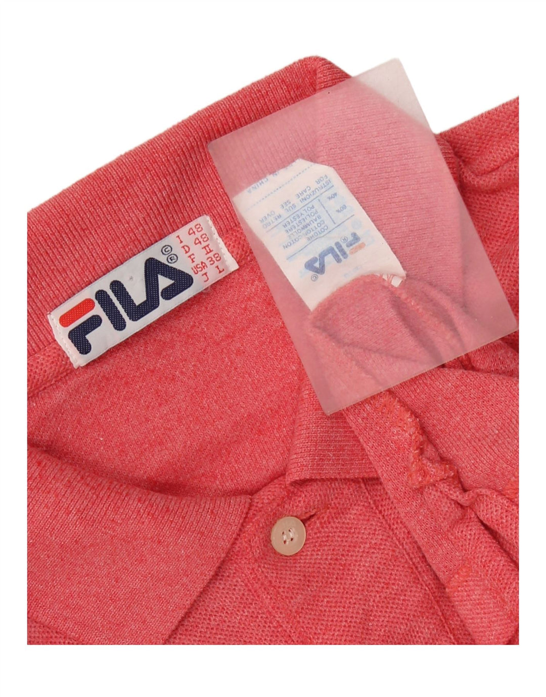 FILA Herren Poloshirt IT 48 Mittelrote Baumwolle