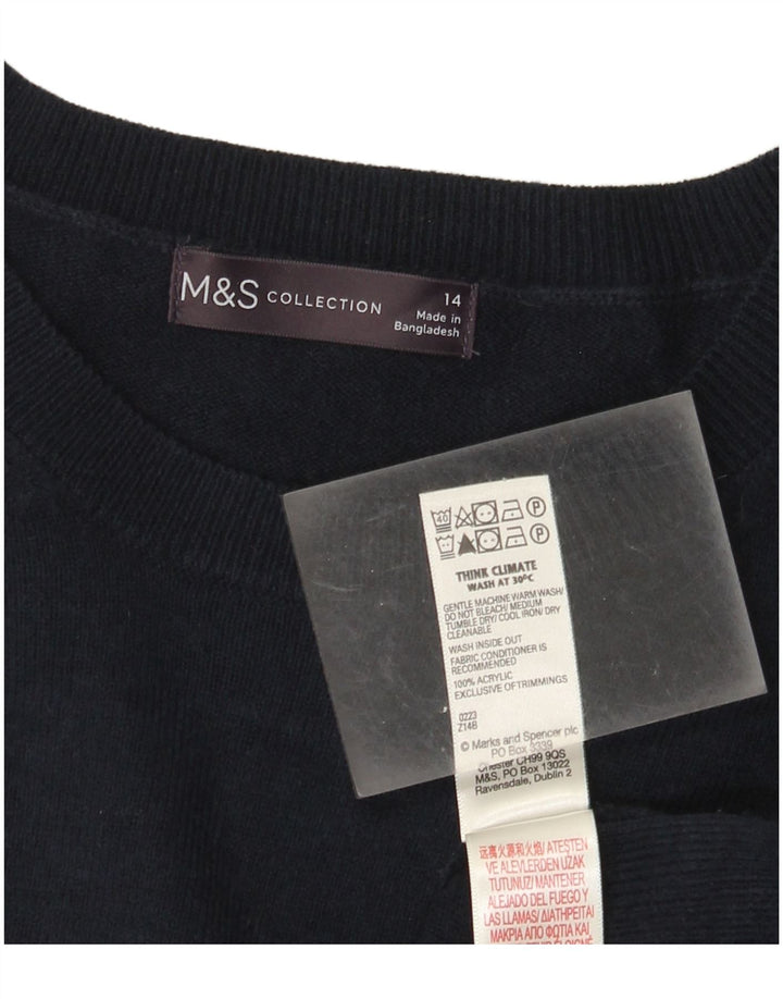 Marks & Spencer Damen-Pullover mit U-Boot-Ausschnitt, Gr. 14, Größe M, Mehrfarbig