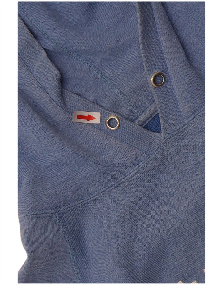 Hurley Damen-Pullover mit übergroßem grafischem Kapuzenpullover, Gr. 10, Größe S, Blau, Baumwolle