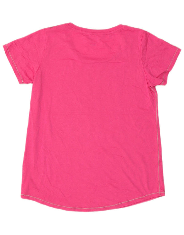 Champion Damen Grafik-T-Shirt-Oberteil UK 14 Large Pink Polyester